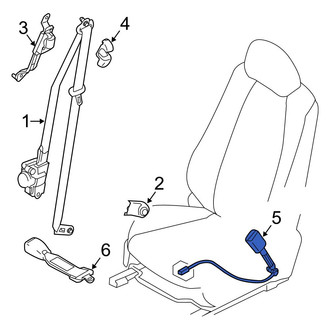 Toyota OE - Front Left Seat Belt Receptacle