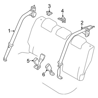 Toyota OE - Restraint Systems - Rear Seat Belts (L / LE / XLE Sedan)