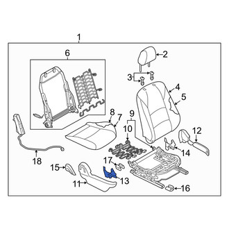 Toyota OE - Front Right Outer Seat Back Recliner Adjustment Mechanism Cover