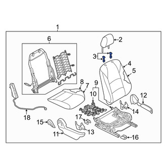 Toyota OE - Rear Right Inner Headrest Guide