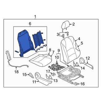 Toyota OE - Front Right Seat Back Frame