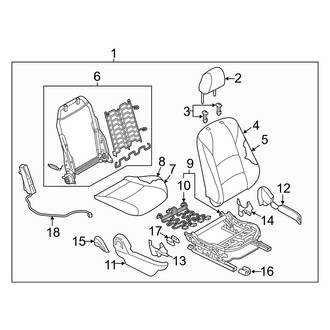 Toyota OE - Seats & Tracks - Passenger Seat Components