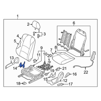 Toyota OE - Front Left Inner Seat Back Recliner Adjustment Mechanism Cover