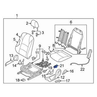 Toyota OE - Front Left Outer Seat Track Cover