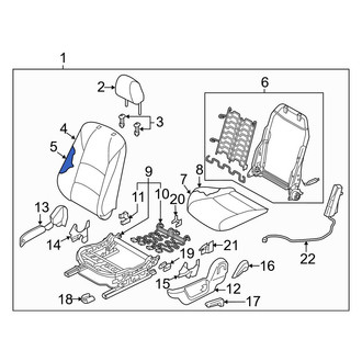 Toyota OE - Front Left Seat Back Cushion
