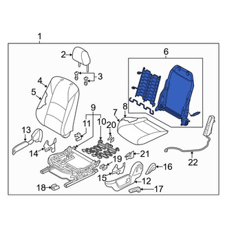 Toyota OE - Front Left Seat Back Frame
