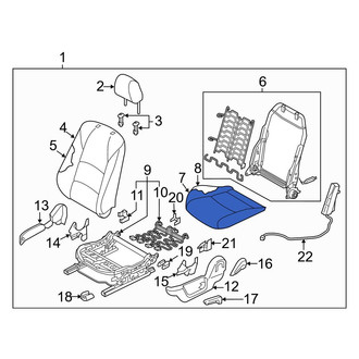 Toyota OE - Front Left Seat Cover