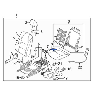 Toyota OE - Front Left Seat Cushion Pad