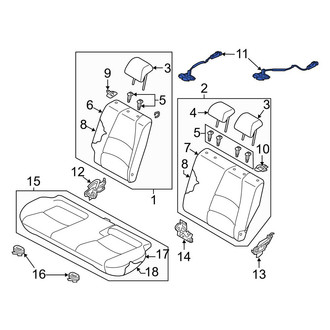 Toyota OE - Rear Left Seat Back Lock