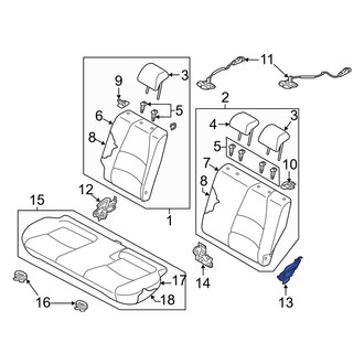 Toyota OE - Rear Left Seat Hinge