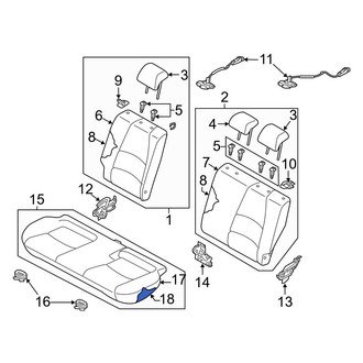 Toyota OE - Front Left Seat Cushion Pad