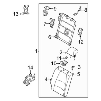 Toyota OE - Seats & Tracks - Rear Seat Components (Seat Back, 40% Side), (LE / XLE Hatchback)