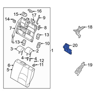 Toyota OE - Rear Center Seat Hinge