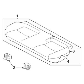 Toyota OE - Seats & Tracks - Rear Seat Components (Seat Cushion)