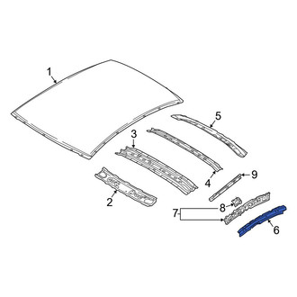 Toyota OE - Right Outer Roof Side Rail Reinforcement