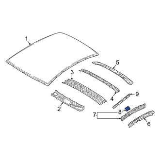 Toyota OE - Left Inner Roof Side Rail Reinforcement