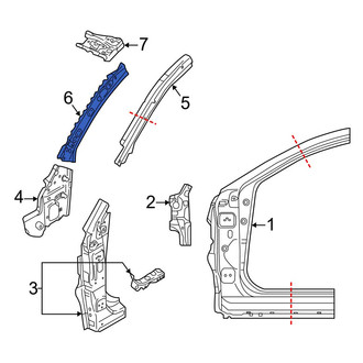 Toyota OE - Right Upper Inner Body A-Pillar