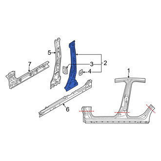 Toyota OE - Right Body B-Pillar Reinforcement