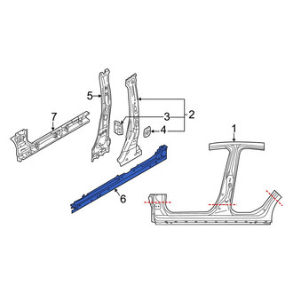 Toyota OE - Left Rocker Panel Reinforcement