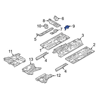 Toyota OE - Right Floor Pan Crossmember Bracket