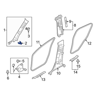 Toyota OE - Body A-Pillar Trim Panel Clip
