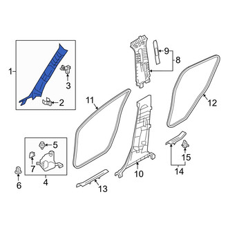 Toyota OE - Left Body A-Pillar Trim Panel