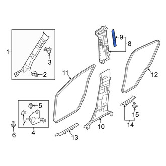Toyota OE - Front Seat Belt Anchor Plate Cover