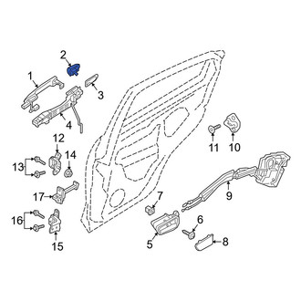 Toyota OE - Rear Left Outer Exterior Door Handle Cover