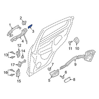 Toyota OE - Left Exterior Door Handle Cover Gasket