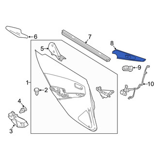 Toyota OE - Rear Left Door Switch Trim Panel