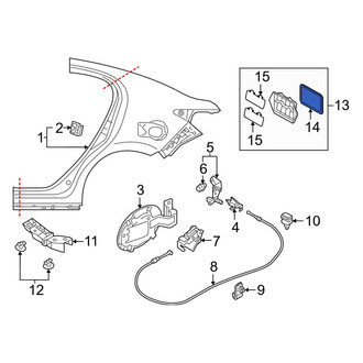 Toyota OE - Quarter Panel Vent Gasket