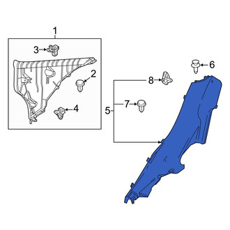 Toyota OE - Rear Left Lower Interior Quarter Panel Trim Panel