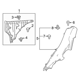 Toyota OE - Quarter Panel - Interior Trim (L / LE / XLE Sedan)
