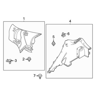 Toyota OE - Quarter Panel - Interior Trim (LE / XLE Hatchback)