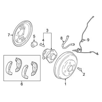 Toyota OE - Rear Suspension - Brake Components