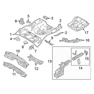 Toyota OE - Rear Body & Floor - Floor & Rails (L / LE / XLE Sedan)
