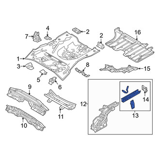 Toyota OE - Rear Right Floor Side Rail