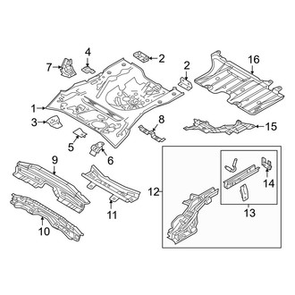 Toyota OE - Rear Body & Floor - Floor & Rails (LE / XLE Hatchback)