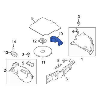 Toyota OE - Rear Trunk Floor Storage Box