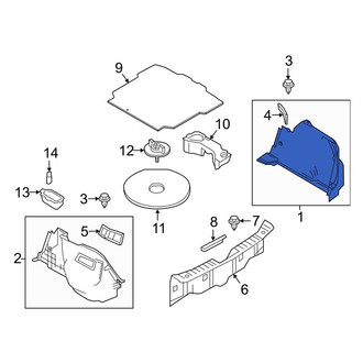Toyota OE - Rear Right Trunk Trim Panel