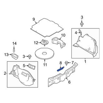 Toyota OE - Trunk Trim Scuff Plate Cap