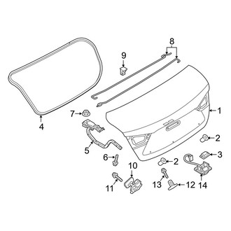 Toyota OE - Trunk Lid - Lid & Components (L / LE / XLE Sedan)
