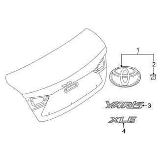 Toyota OE - Trunk Lid - Exterior Trim (L / LE / XLE Sedan)