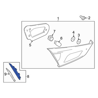 Toyota OE - Rear Right Tail Light Bezel