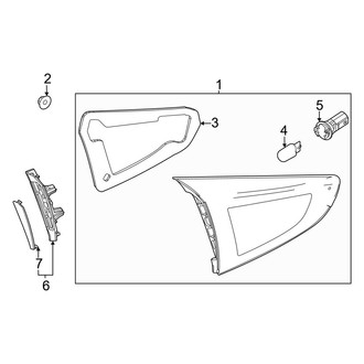 Toyota OE - Rear Lamps - Backup Lamps (LE / XLE Hatchback)