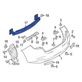 Toyota OE - Rear Bumper Impact Bar