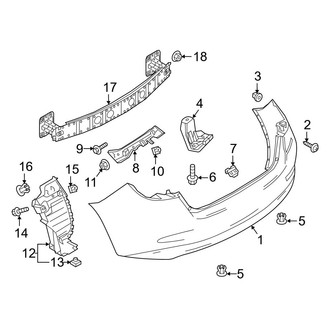 Toyota OE - Rear Bumper - Bumper & Components (LE / XLE Hatchback)