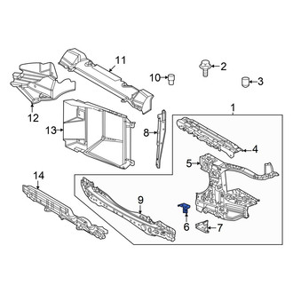 Toyota OE - Right Inner Radiator Support Side Panel Bracket