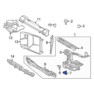 Toyota OE - Left Outer Radiator Support Side Panel Bracket