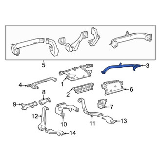 Toyota OE - Front Right Upper Instrument Panel Air Duct